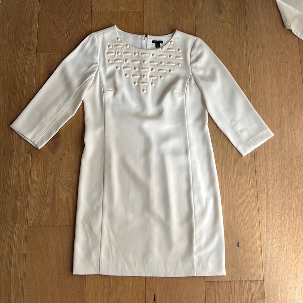 Cream Ann Taylor shift dress